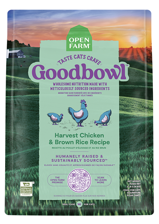 Harvest Chicken & Brown Rice Dry Cat Kibble – Antibiotic-Free Protein