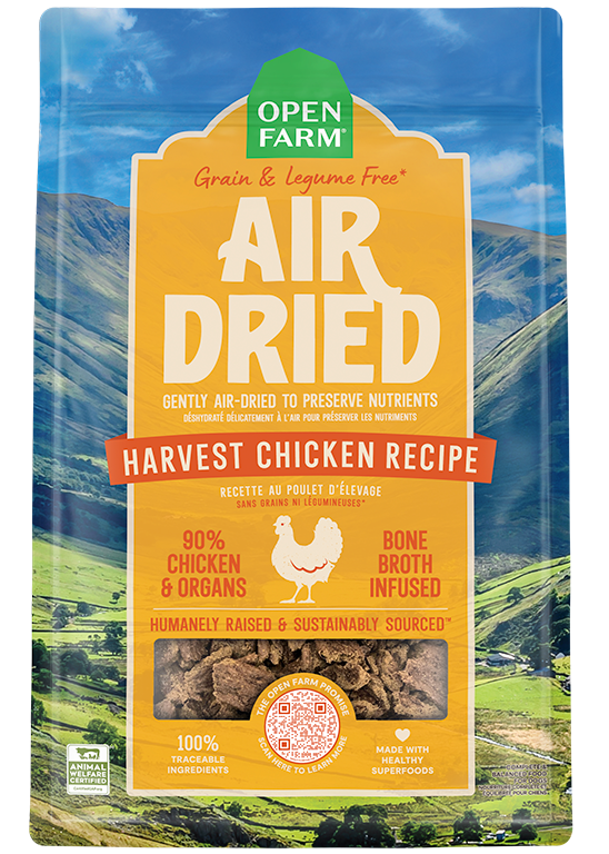 Meaty Air-Dried Chicken Dog Food – 90% Chicken, Complete Meal or Topper
