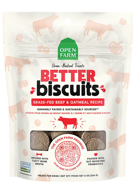 Oven-Baked Beef & Oatmeal Crunchy Dog Biscuits – Probiotic Reward Treats