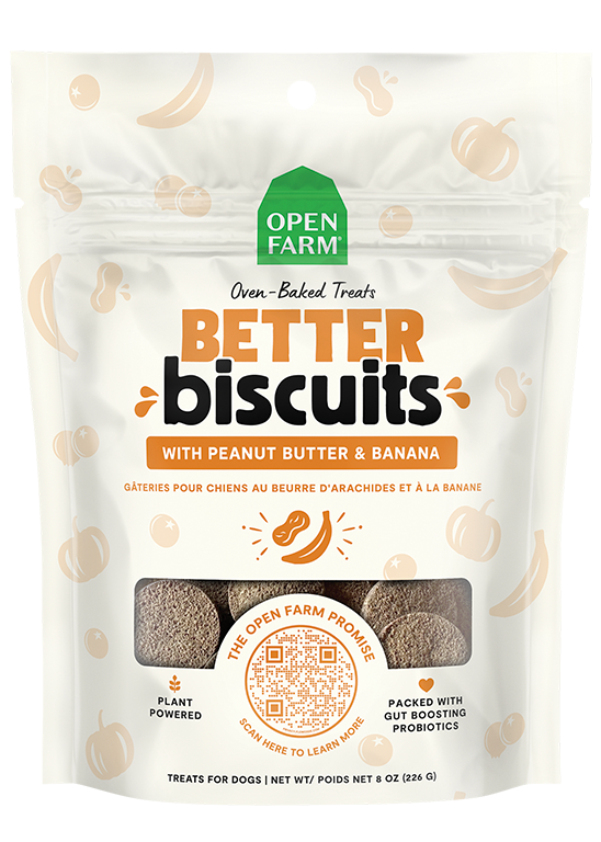 Peanut Butter & Banana Crunchy Dog Biscuits – Probiotic, Oven-Baked Treats