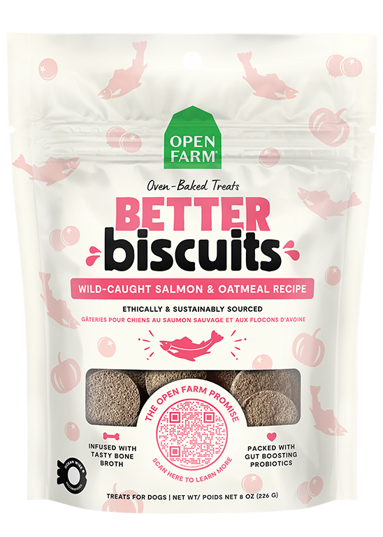 Oven-Baked Salmon & Oatmeal Dog Biscuits - Ocean Wise Crunchy Probiotic Reward