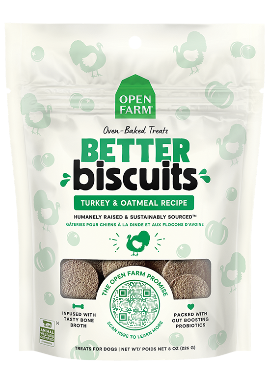 Turkey & Oatmeal Oven-Baked Dog Biscuits – Probiotic Crunchy Rewards
