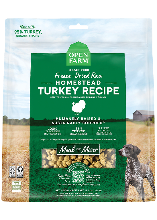 Freeze-Dried Raw Turkey Morsels for Dogs – 95% Turkey Organ & Bone