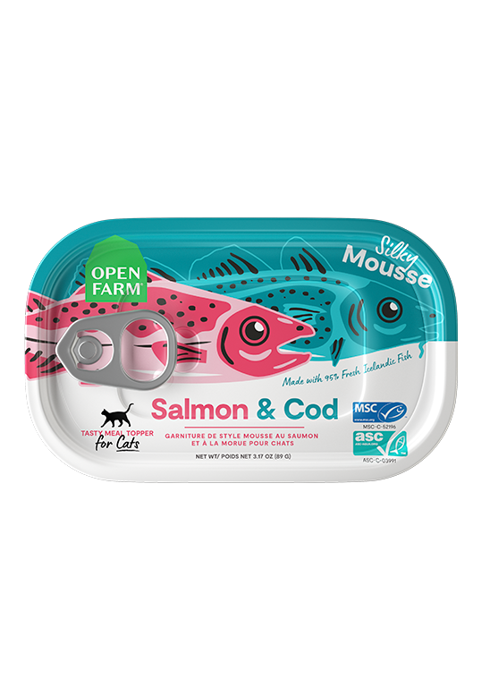 Icelandic Salmon & Cod Grain-Free Cat Food Topper Mousse – 95% Fish
