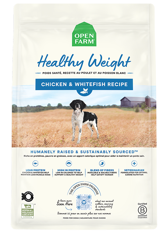 Vet-Formulated Chicken & Whitefish Dog Kibble – Healthy Weight, Low-Calorie