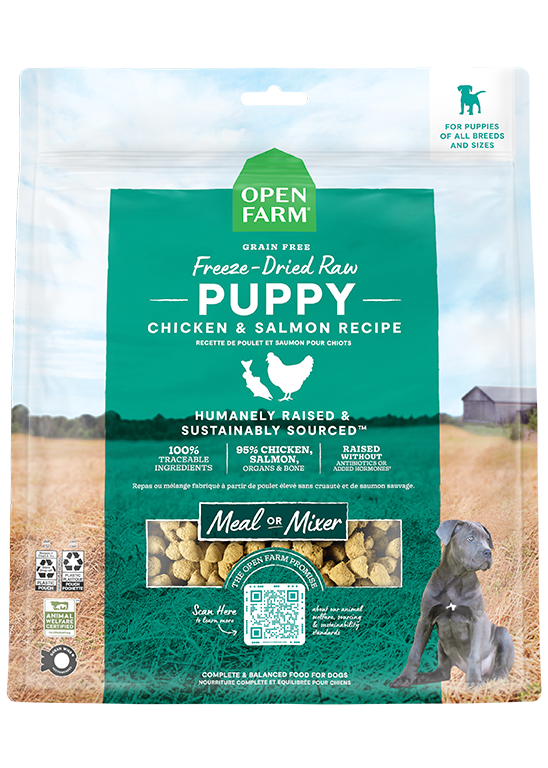 Freeze-Dried Raw Chicken & Salmon Puppy Morsels - 95% Meat, Organ & Bone