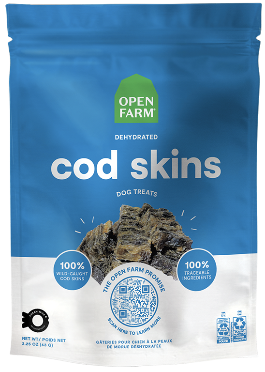 Dehydrated Wild-Caught Cod Skin Dog Chews – Single-Ingredient Crunchy