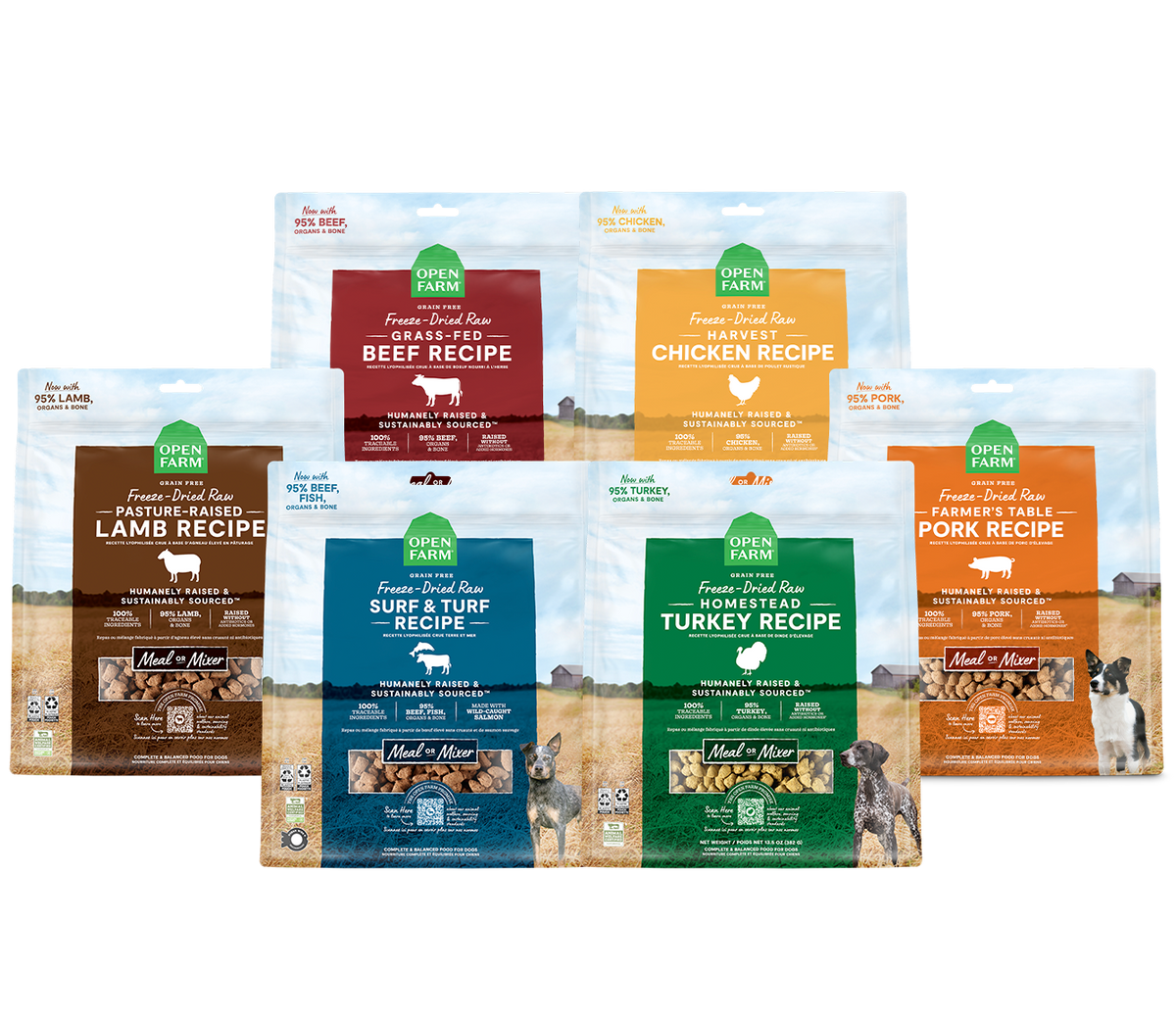 Freeze-Dried Raw Dog Food Variety Pack – Six Proteins for Rotational Feeding