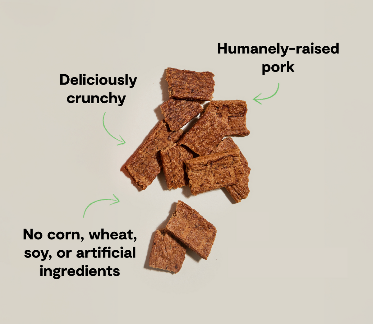 Single-Protein Dehydrated Pork Dog Chews – Grain-Free Natural Treat