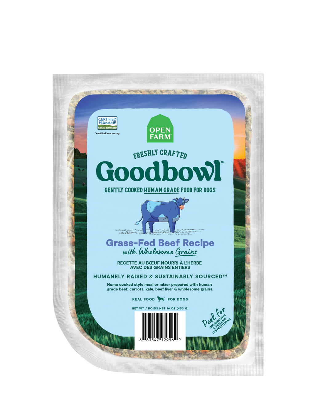 Grass-Fed Beef Gently Cooked Frozen Dog Food - Human-Grade Fresh Recipe