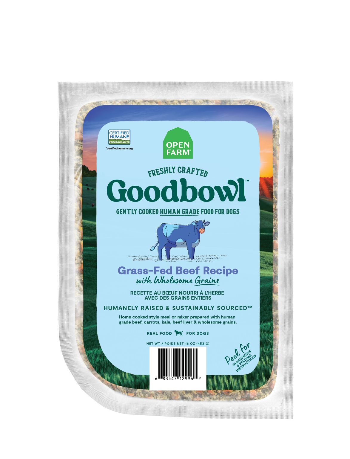 Grass-Fed Beef Gently Cooked Frozen Dog Food - Human-Grade Fresh Recipe