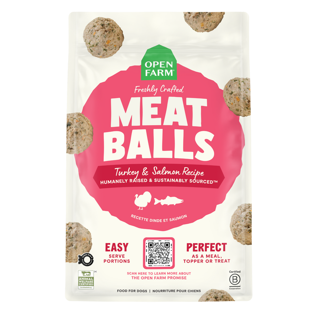 Gently Cooked Turkey & Salmon Meatballs – Frozen Human-Grade Dog Food