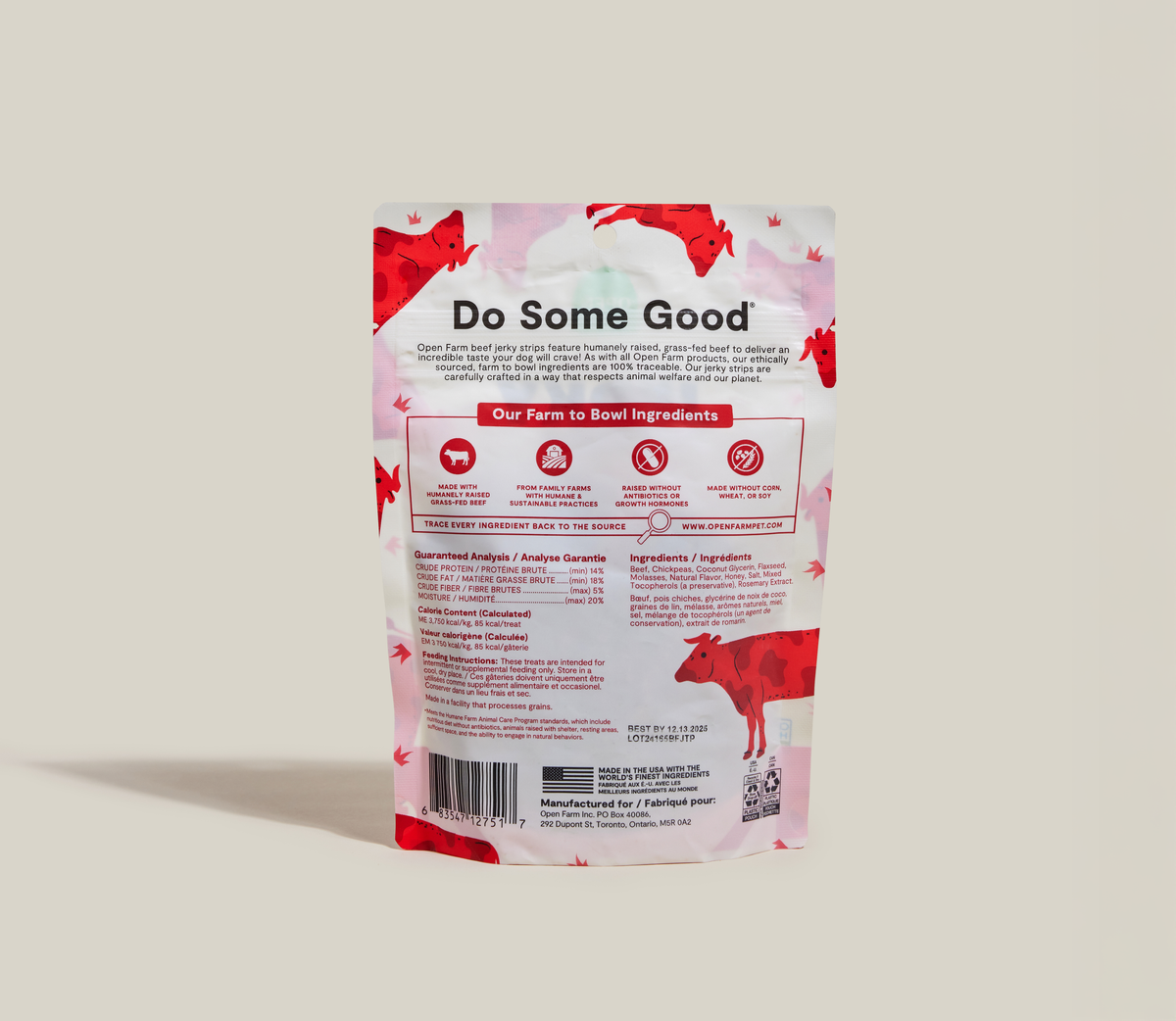 Certified Humane Grass-Fed Beef Jerky Chews – Soft Grain-Free Dog Treat Strips