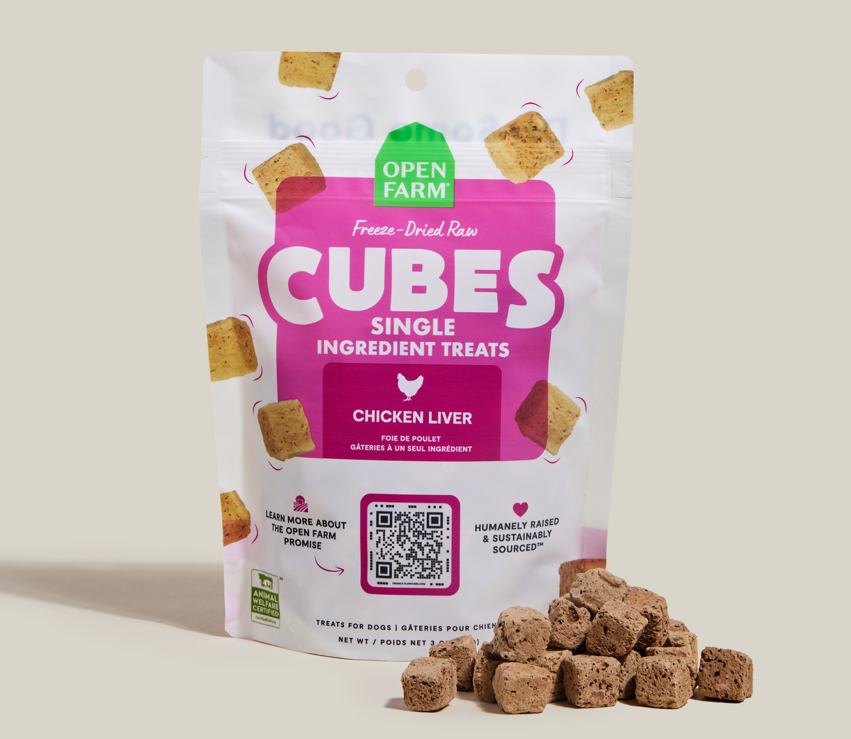 Single-Ingredient Chicken Liver Freeze-Dried Cubes – Dog Treats, Grain-Free