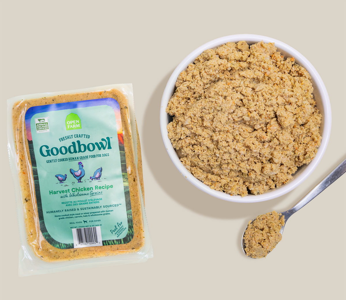 Harvest Chicken Gently Cooked Frozen Dog Food – Human-Grade 16 Pouches