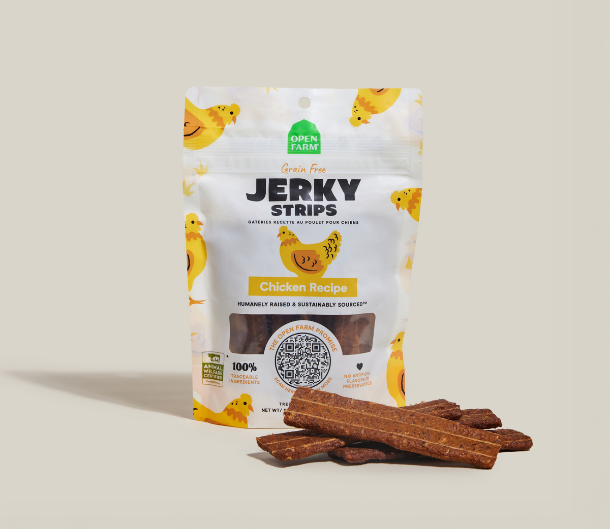 Humanely Raised Chicken Jerky Strips for Dogs – Grain-Free Chewy Rewards