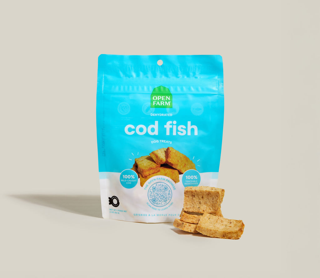 Single-Ingredient Dehydrated Cod Dog Treats - Wild-Caught, Low-Temp Crunch