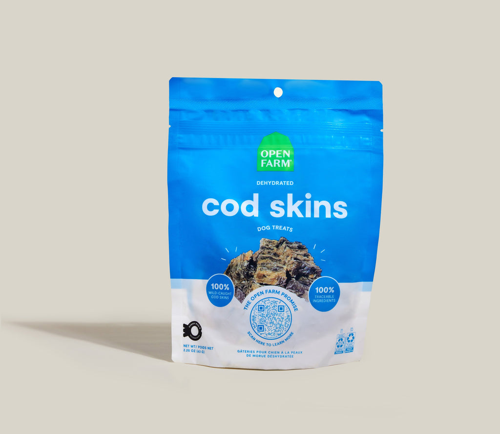 Dehydrated Wild-Caught Cod Skin Dog Chews – Single-Ingredient Crunchy