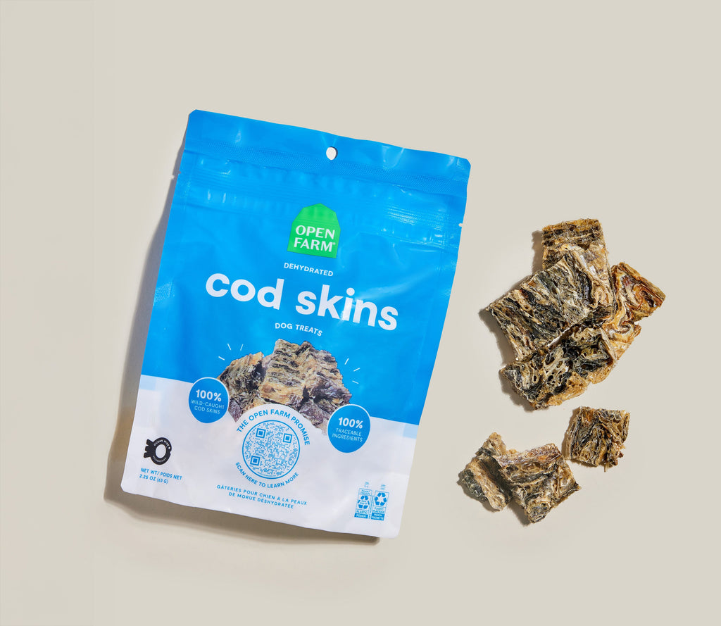 Dehydrated Wild-Caught Cod Skin Dog Chews – Single-Ingredient Crunchy