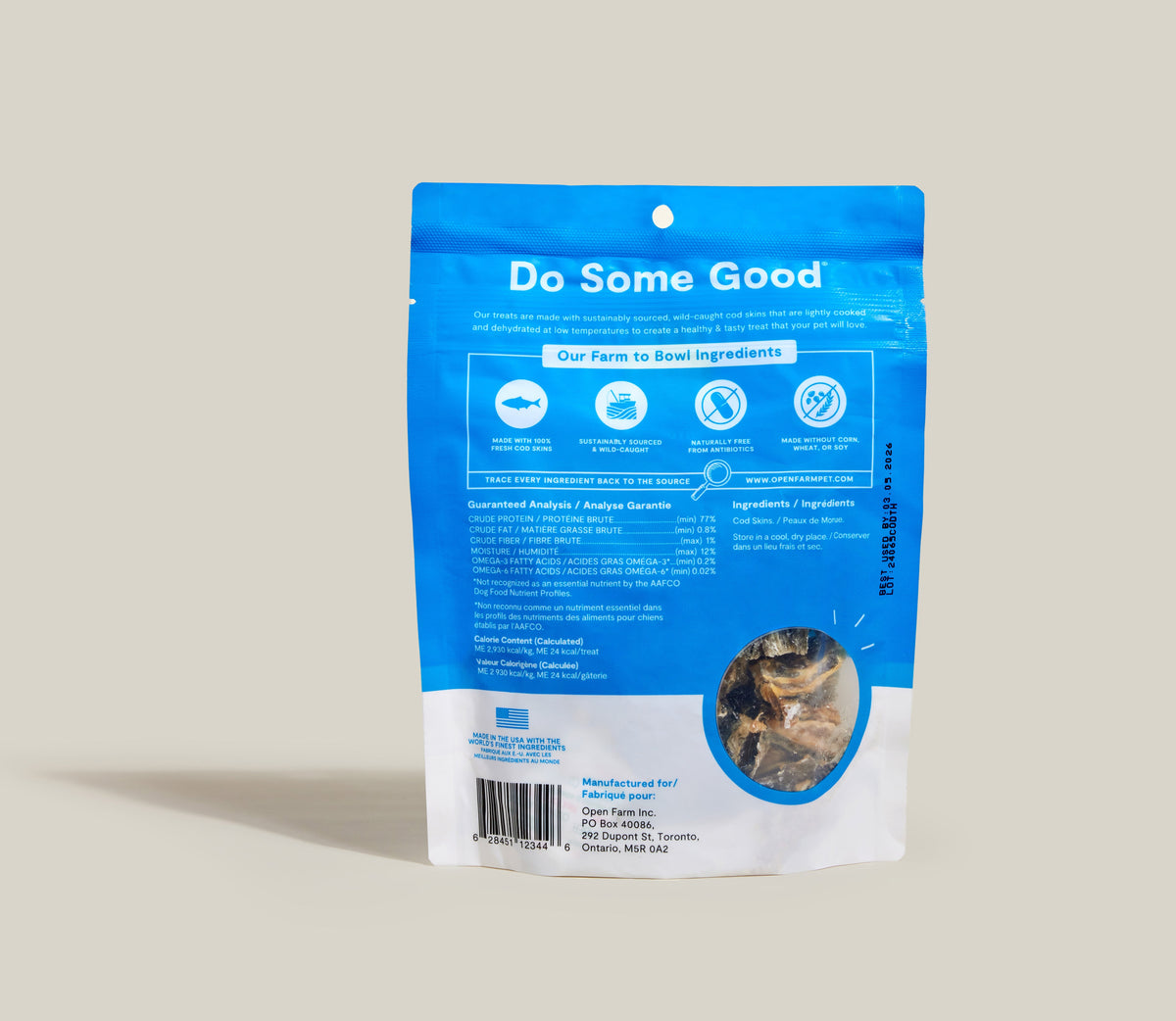Dehydrated Wild-Caught Cod Skin Dog Chews – Single-Ingredient Crunchy