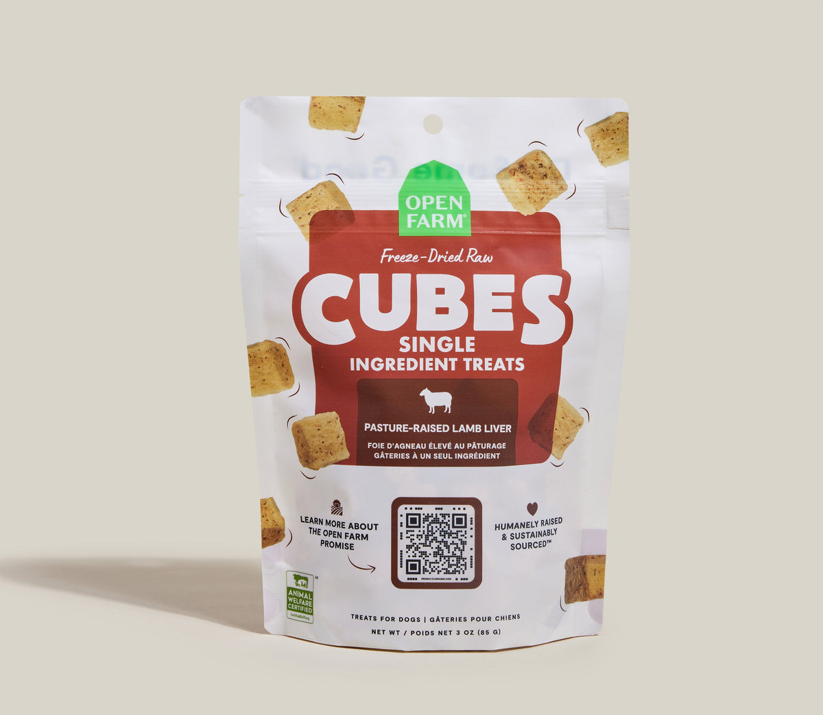 Freeze-Dried Lamb Liver Dog Treat Cubes – Single-Ingredient Grain-Free