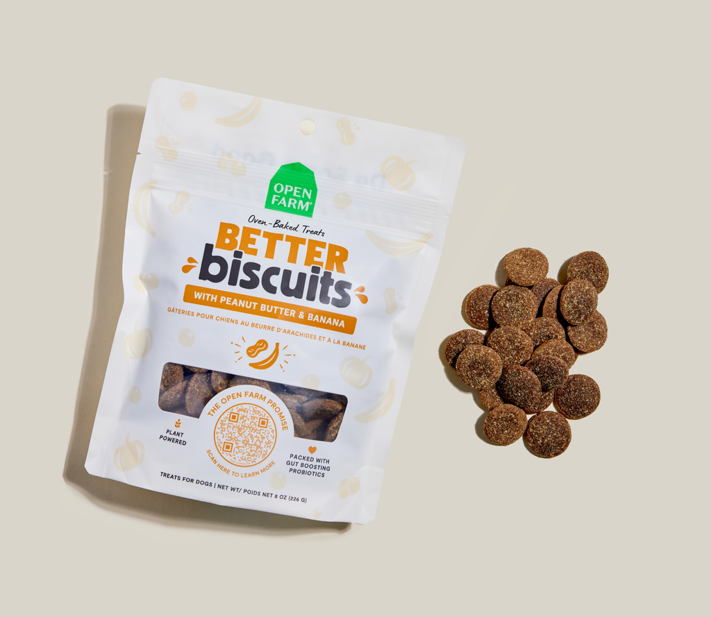 Peanut Butter & Banana Crunchy Dog Biscuits – Probiotic, Oven-Baked Treats