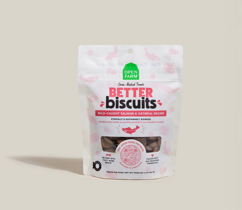 Oven-Baked Salmon & Oatmeal Dog Biscuits - Ocean Wise Crunchy Probiotic Reward