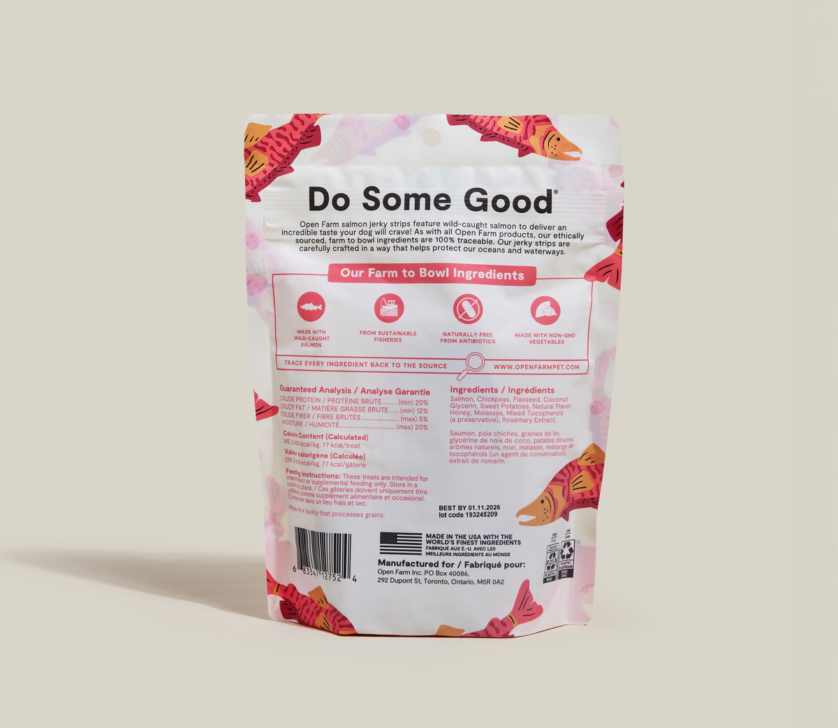 Ocean Wise Salmon Jerky Strips for Dogs – Grain-Free Wild-Caught Chews