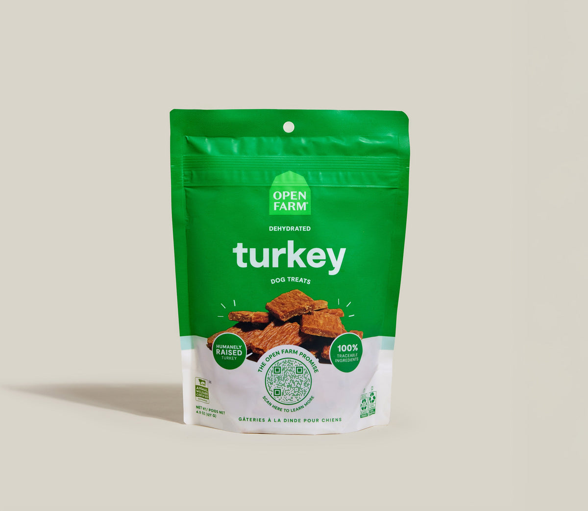 High-Protein Dehydrated Turkey Dog Treats - Low-Temp, Grain-Free Chewy Bites