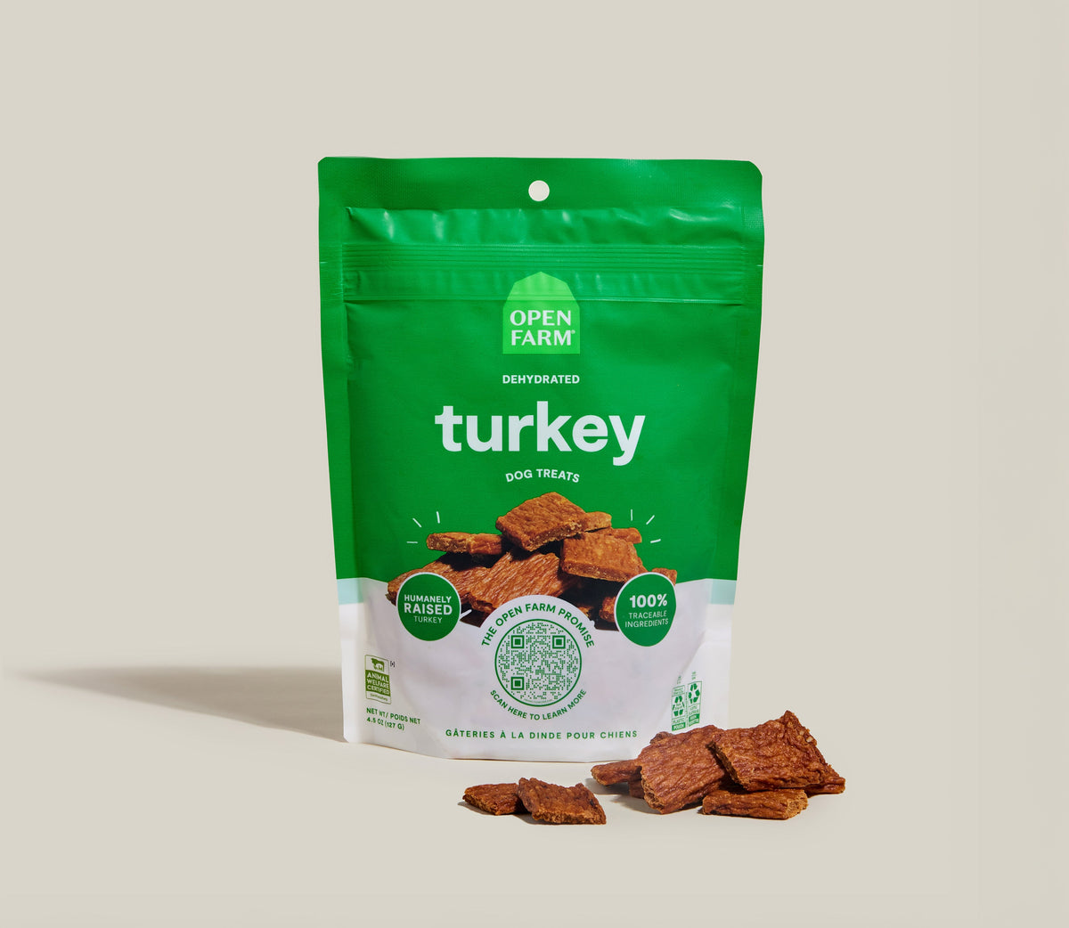 High-Protein Dehydrated Turkey Dog Treats - Low-Temp, Grain-Free Chewy Bites