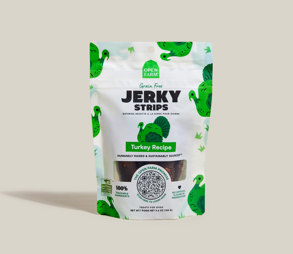 Grain-Free Turkey Jerky Dog Strips - Humanely Raised, Soft Chewy Reward