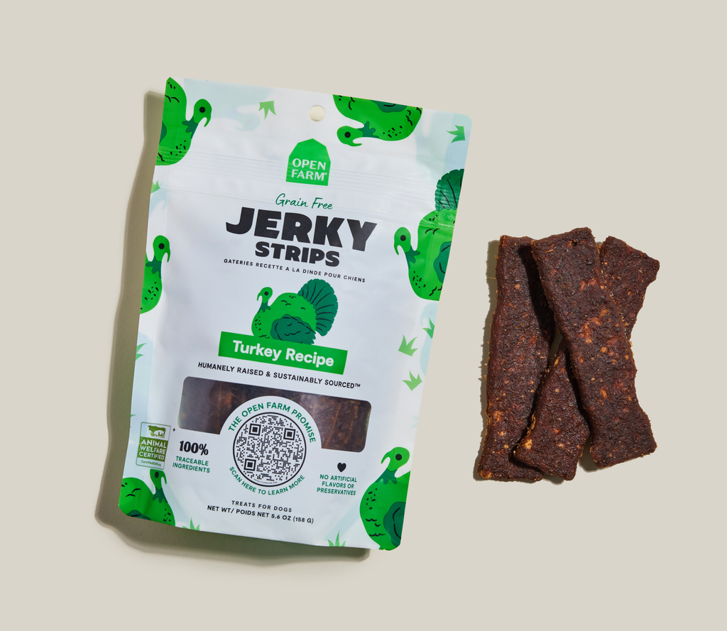 Grain-Free Turkey Jerky Dog Strips - Humanely Raised, Soft Chewy Reward