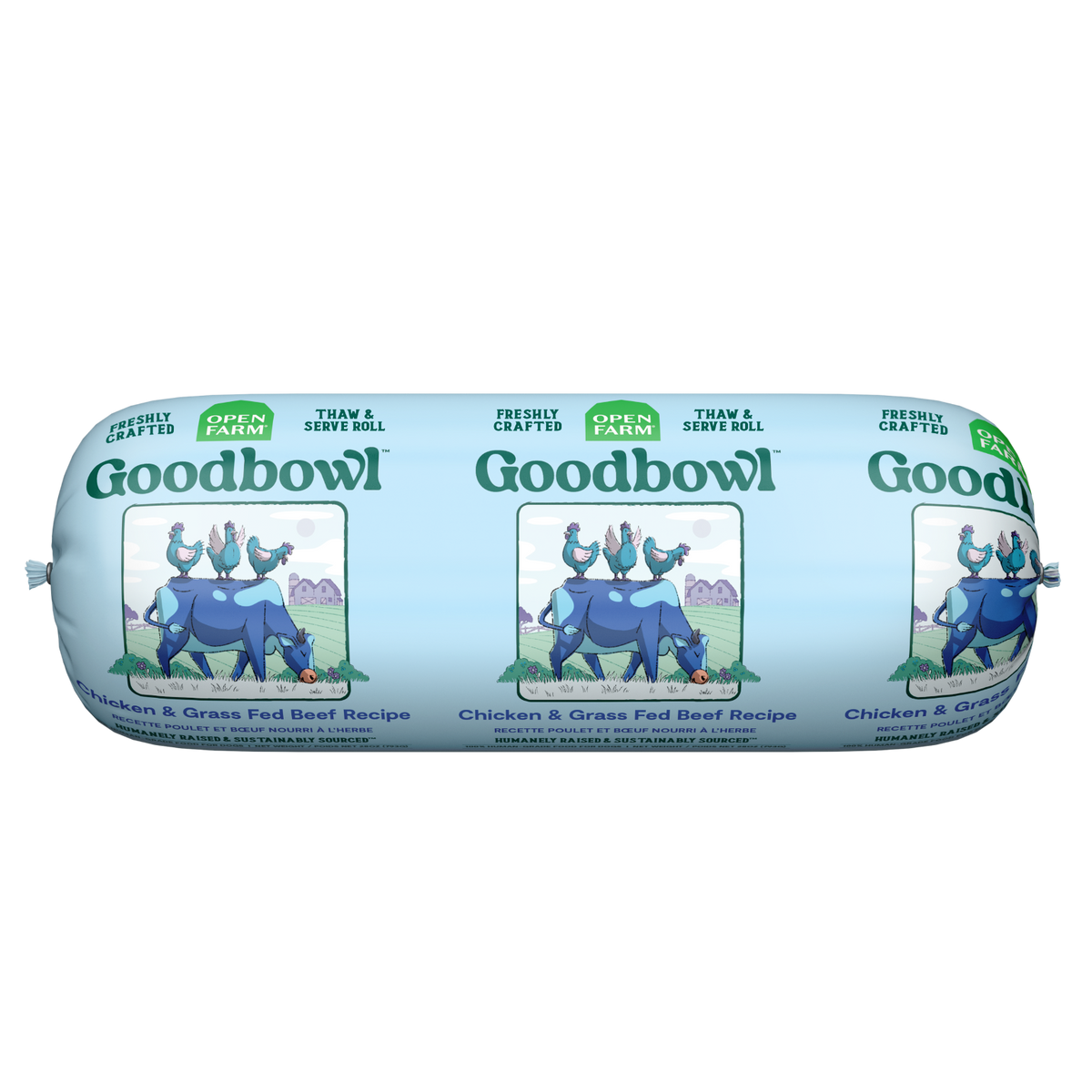 Slice-and-Serve Chicken & Grass-Fed Beef Frozen Fresh Dog Food Roll